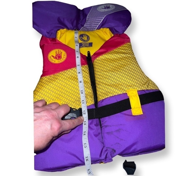 BODY Glove 60 pounds-90 pounds life jacket purple, pink, and yellow - Picture 7 of 15